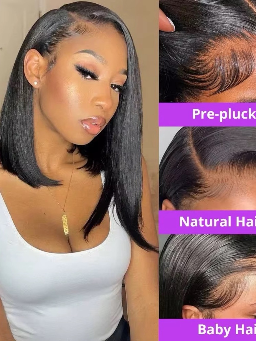 Human Hair HD Lace Front Bob Wig
